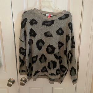 She + Sky Leopard Sweater